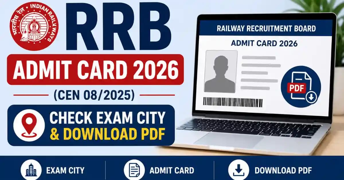 RRB Isolated Categories Admit Card 2026 Out RRB Isolated Categories Admit Card 2026