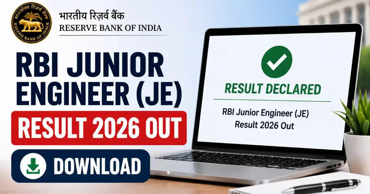 RBI Junior Engineer JE Result 2026 Declared for Civil & Electrical Posts