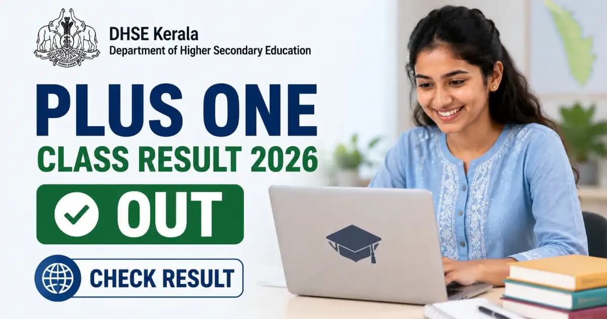 Kerala Plus One Result 2026 DHSE Kerala Plus One Result 2026
