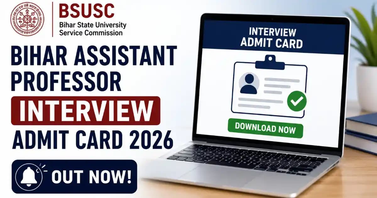 BSUSC Bihar Assistant Professor Interview Admit Card 2026 Out for 3687 Posts