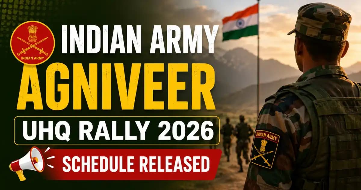 Indian Army Agniveer UHQ Rally Schedule 2026 Released – Check Dates & Details