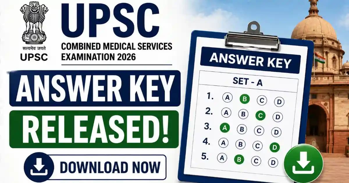 upsc-cms-answer-key-pdf UPSC CMS Answer Key 2026 Released – Download Provisional Answer Key PDF | Exam Khiladi