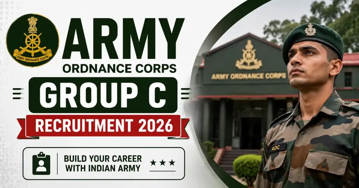 Army AOC Group C Recruitment 2026 Army AOC Group C Recruitment 2026 – Apply Online for 2615 Posts at aocrecruitment.gov.in