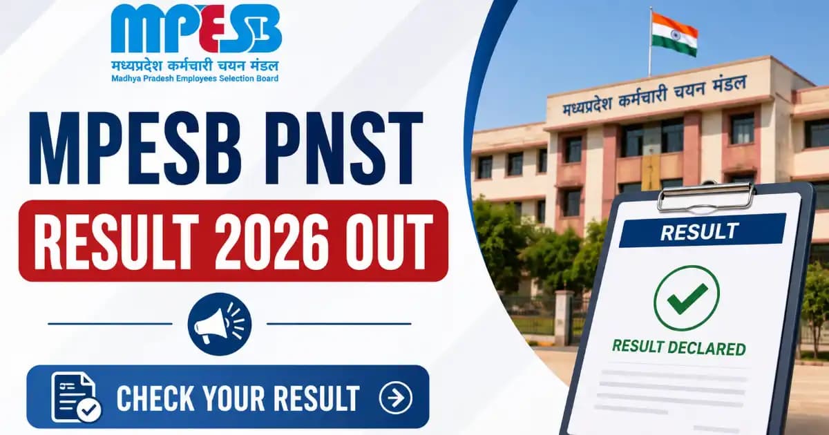 MPESB Pre Nursing Selection Test (PNST) Admissions 2026 Result