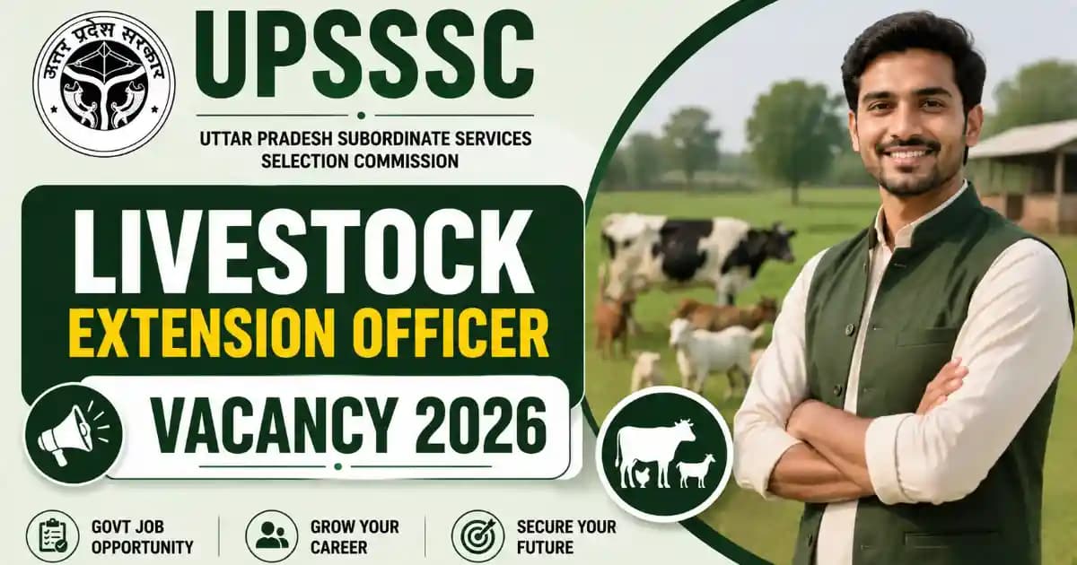 upsssc-livestock-extension-officer-recruitment-2026 Uttar Pradesh UPSSSC Livestock Extension Officer Vacancy 2026 – Apply for 1251 Government Posts | Exam Khiladi