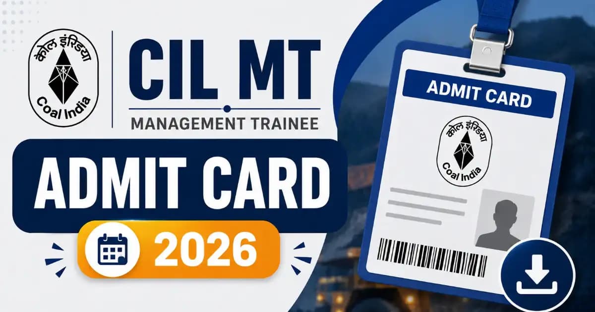 cil-mt-admit-card-2026 Coal India Limited CIL MT Exam Date & City Slip 2026 Out | Exam Khiladi
