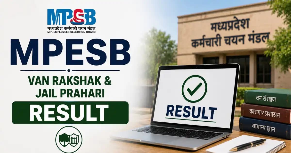 MPESB MP Van Rakshak & Kshetra Rakshak Karyapalik Van Vibhag, Jail Prahari Result 2026