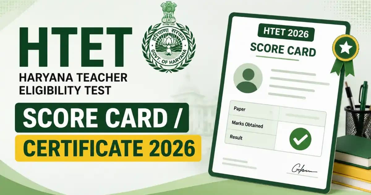Haryana Teacher Eligibility Test (HTET 2025) Result 2026