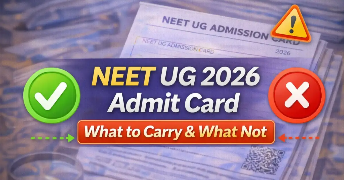 NEET UG 2026 Exam Day Instructions: What to Carry & Barred Items | Exam ...