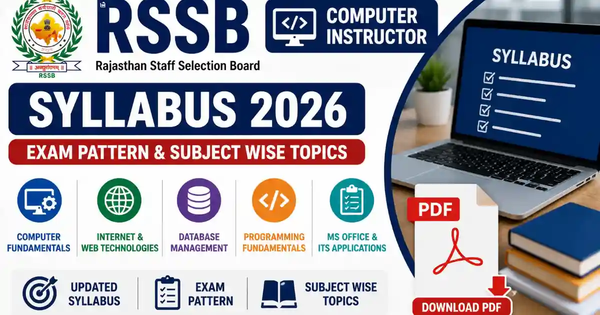Basic Computer Instructor Rssb RSSB Computer Instructor Syllabus 2026 – Exam Pattern & PDF Download ...